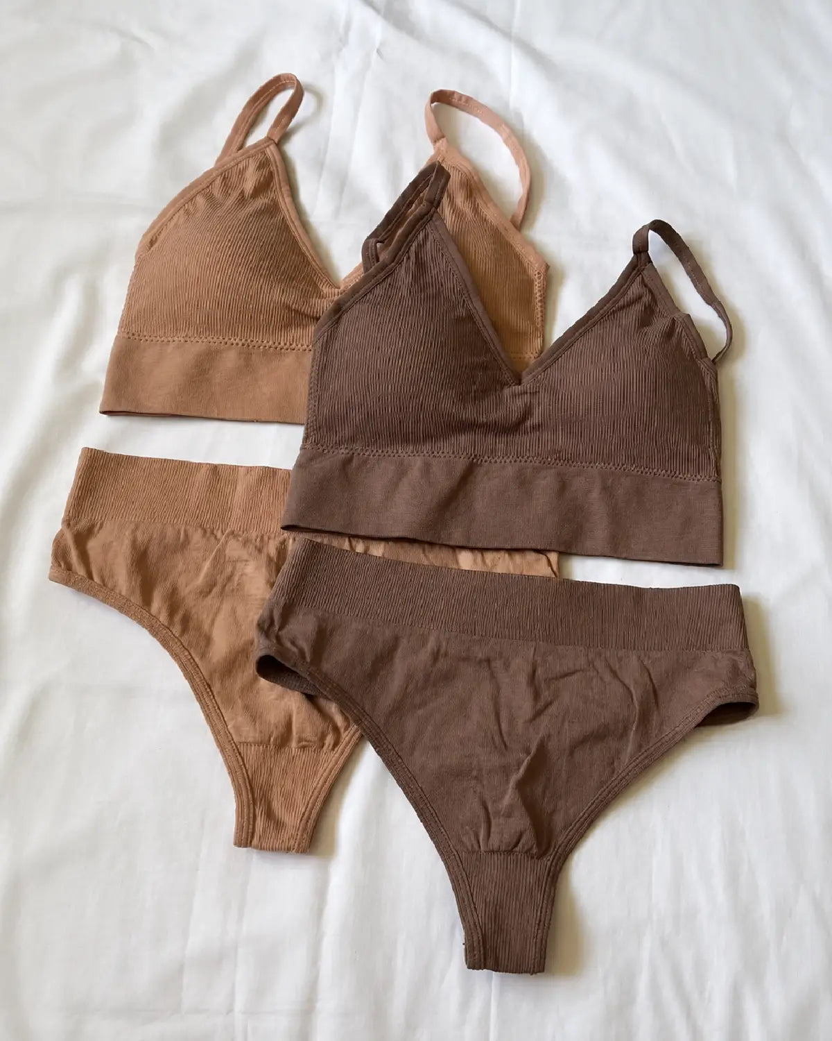 Comfort Seamless Ribbed Bralette Set - Bespose