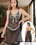 Glow Mesh Lace Trim Nighty - Bespose