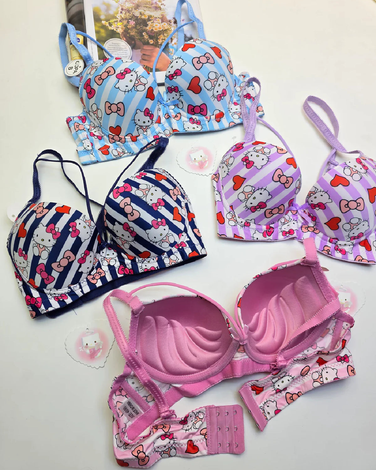 Hello Kitty Daily Wear Push Up Bra In Pakistan - Bespose