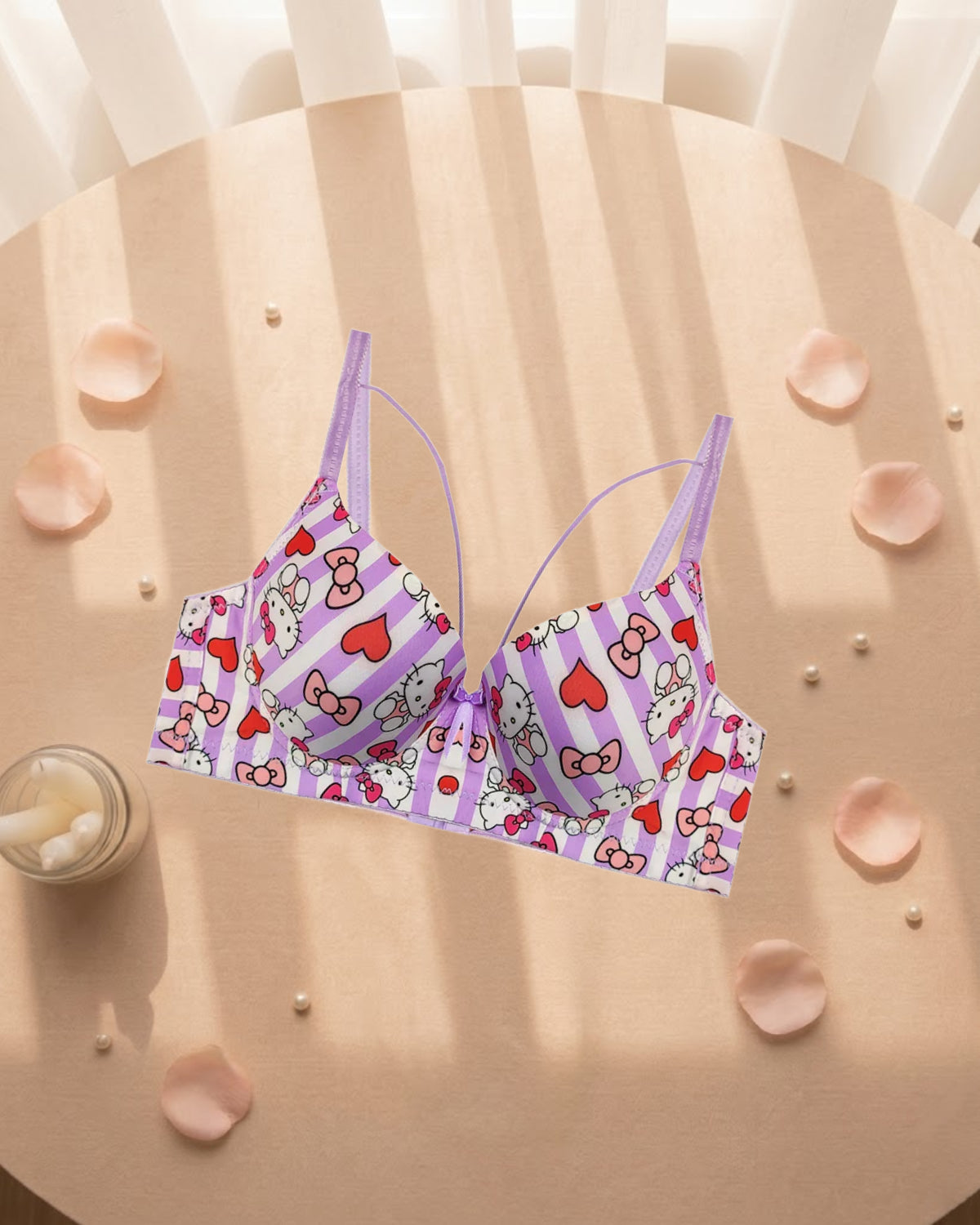 Hello Kitty Daily Wear Push Up Bra purple - Bespose