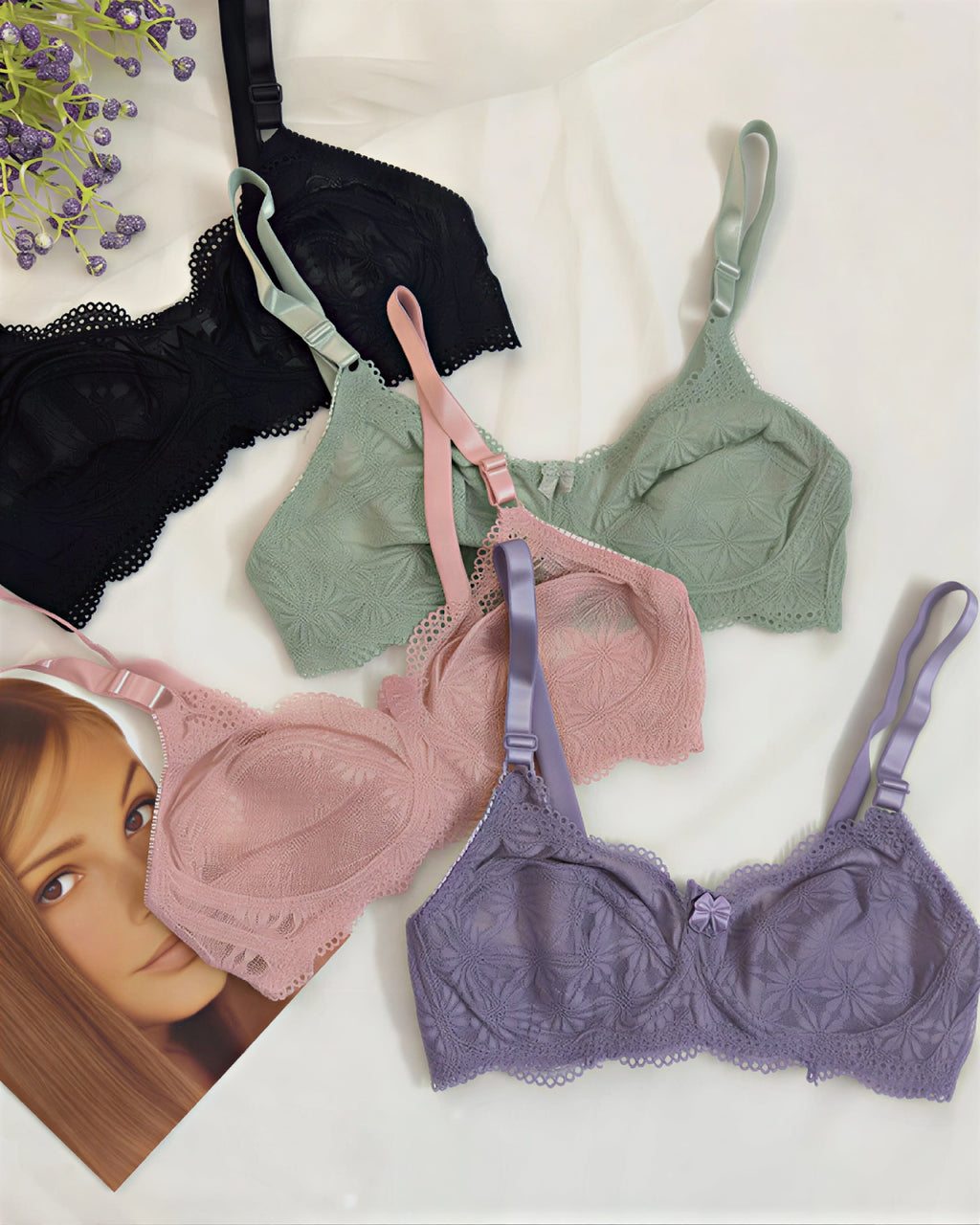Net Non Wired Daily Wear Bra - Bespose
