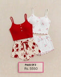 Pack of 2 Cami And Short Set - Bespose