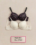Pack of 2 Heart Print PushUp Bra - Bespose