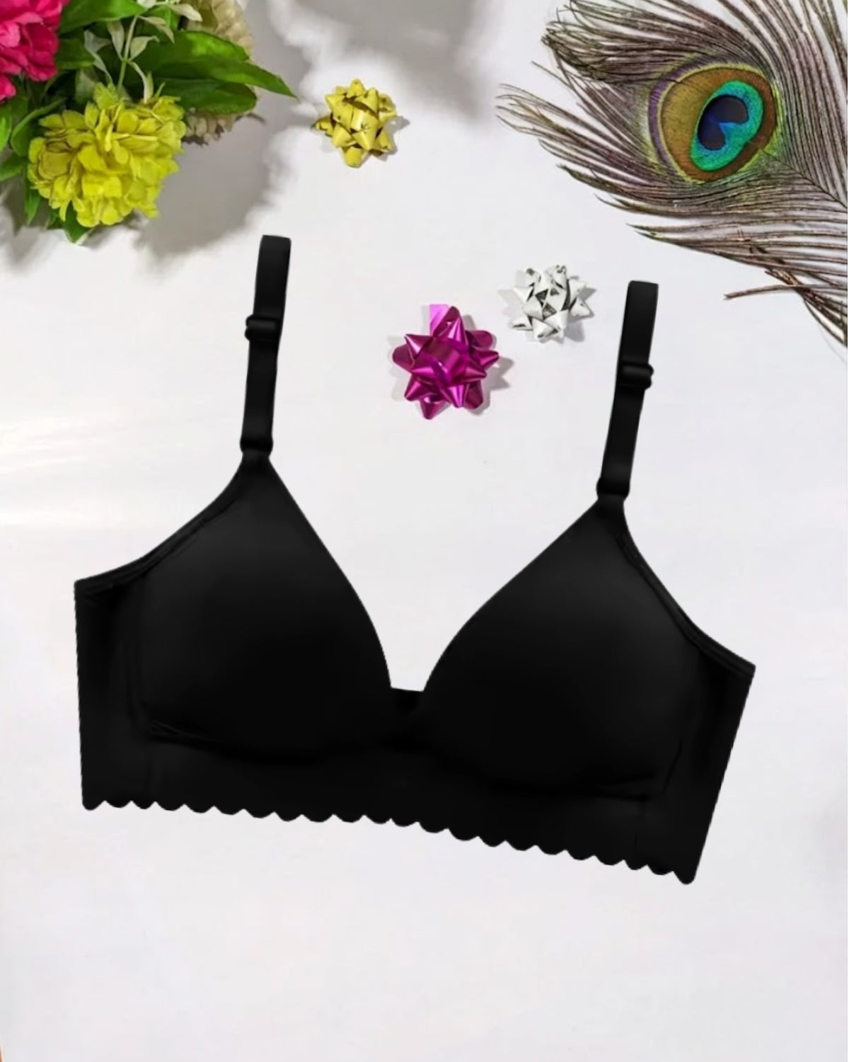 Padded Front Open Nursing Bra Black - Bespose