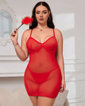 Sexy Mesh Strappy Lingerie With A Lace-Up Back - Bespose