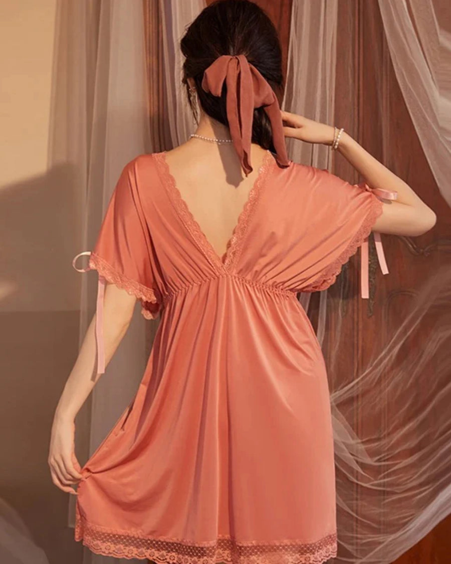 Soft Silk Lingerie Nighty Back - Bespose