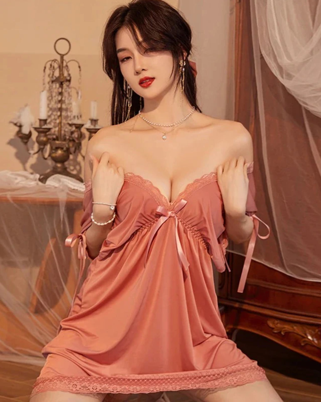 Soft Silk Lingerie Nighty in Pakistan - Bespose