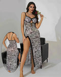 Tiger Print Long Nighty Dress - Bespose