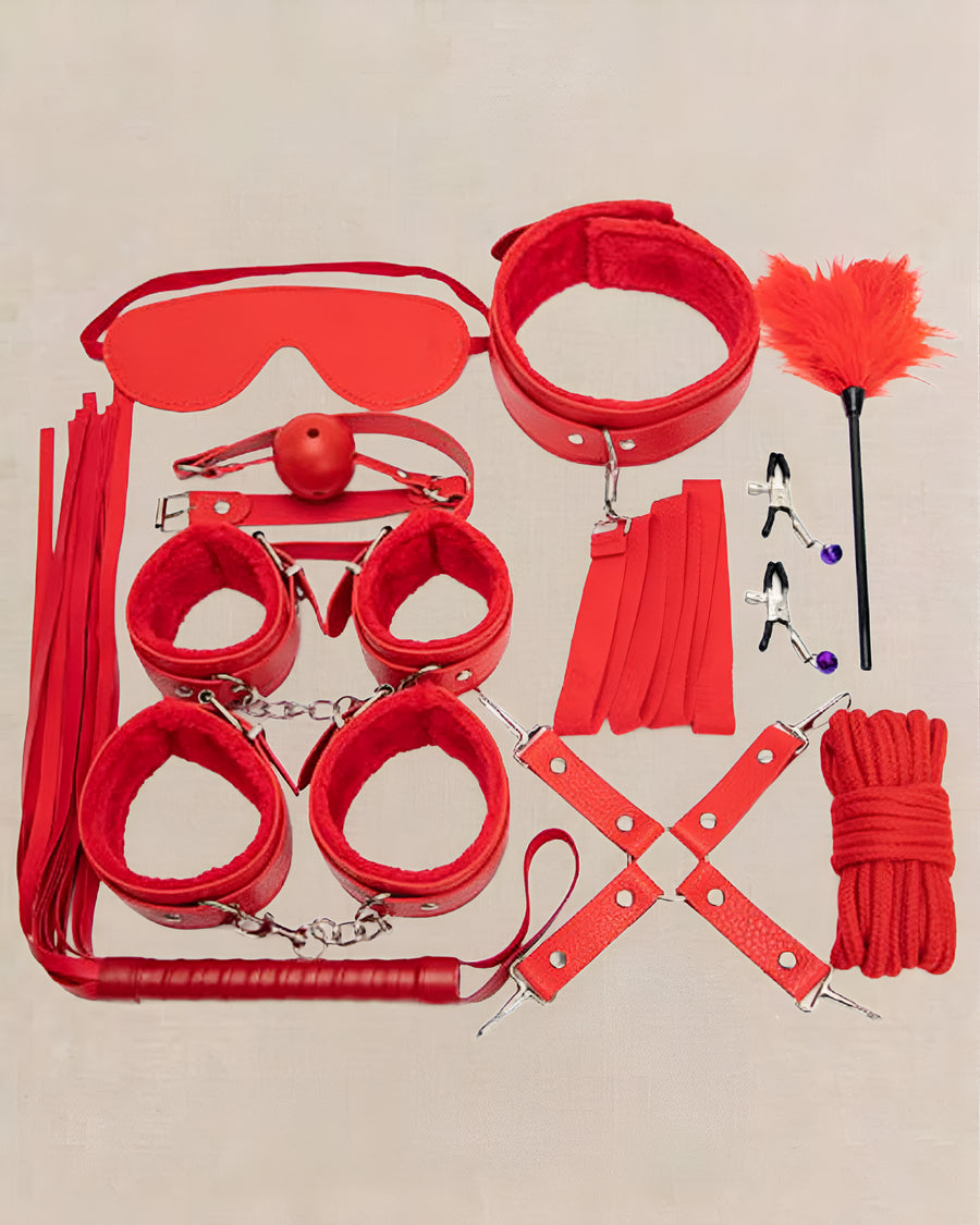 Women Faux Leather Bondage Set - Bespose