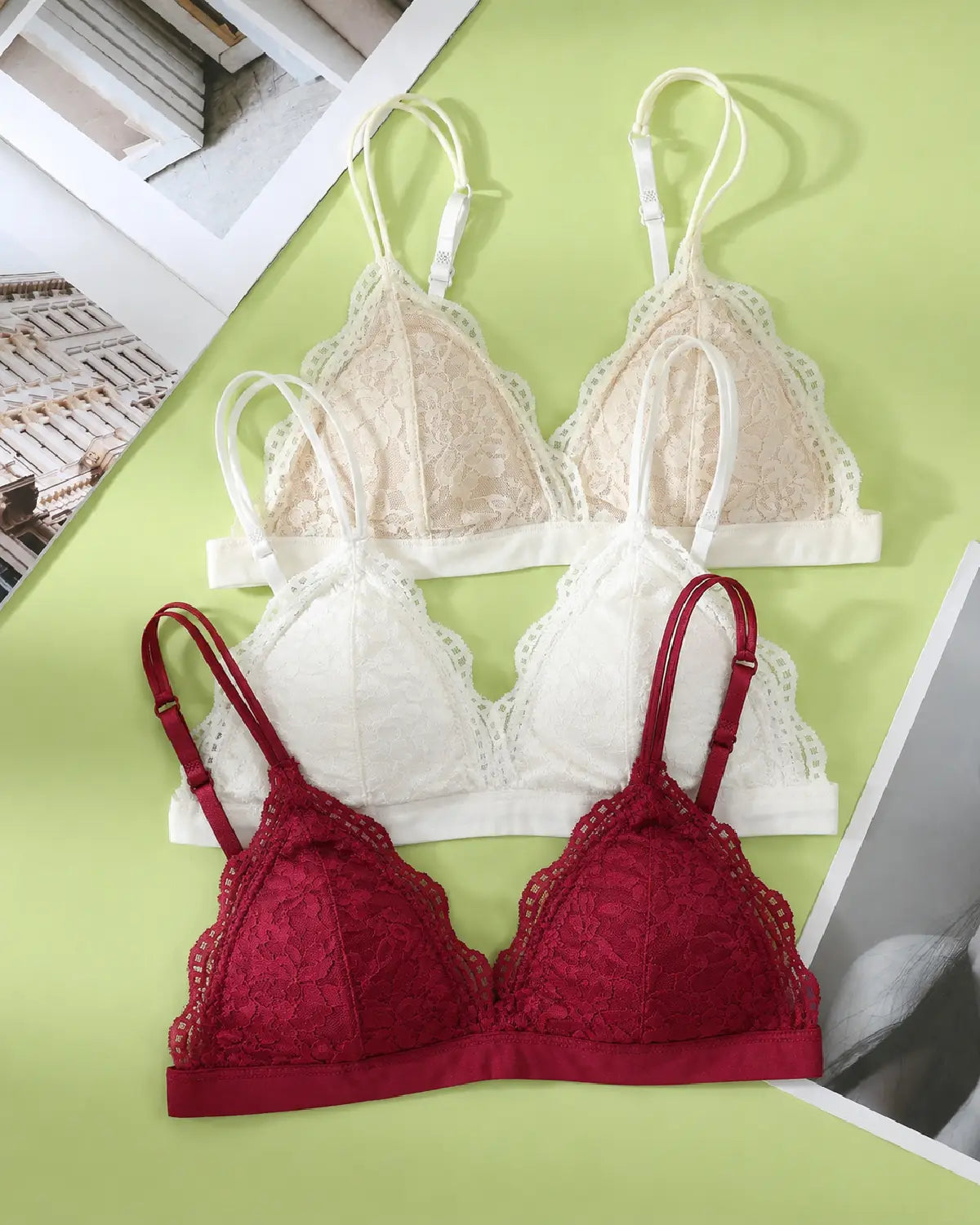Women's French Lace Wireless Bralette - Bespose