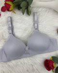 Women_s Sensuous Soft Foam Padded Bra Grey - Bespose