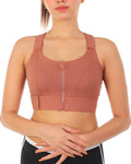 Womens Zipper Front High Strength Sports Bra - Bespose