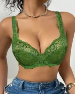 1pc Women's Lace Underwire push-up Bra Stripes