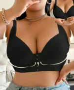 DesireSculpt 1pc Plus Size Front Closure Underwire Bra