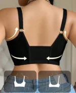 DesireSculpt 1pc Plus Size Front Closure Underwire Bra Back