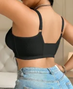 DesireSculpt 1pc Plus Size Front Closure Underwire Bra Side