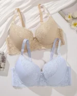 Plus Size 2 Pcs Women Lace Underwire Bra Set - Set 2