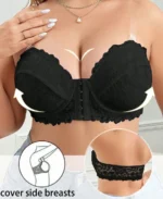 Plus Size Front Hook Lace Wireless Comfort Bra Front