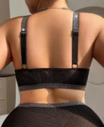 Shop The 1pc Plus Size Sparkle Triangle Cup Front Closure Wireless Bra