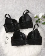 Shop The 2pcs Plus Size Contrast Lace Minimalist Bra Set