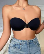 Shop The Women's Front Closure Strapless Black Underwire Bra