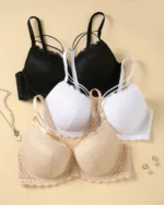 Women 3 Packs Multi-Color Plus Size Comfortable Bra - Set 2
