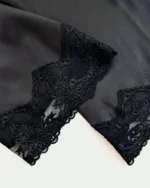 Women 4pcs Set V-Neck Dress Nightgown Closeup