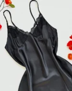 Women 4pcs Set V-Neck Dress Nightgown Front