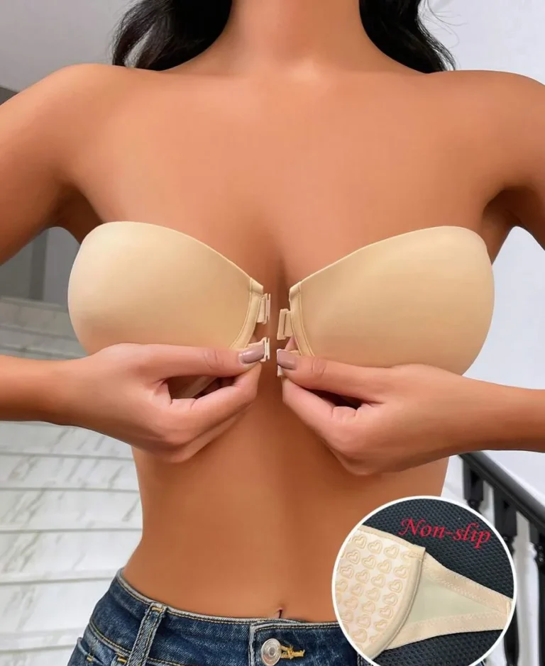 Women's Front Closure Strapless Underwire Bra