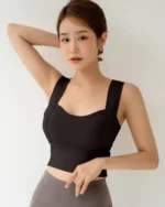 Women's Solid High Support Sports Bra Black