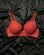 Chanvie Leen Lacy Padded Push Up Bra Red
