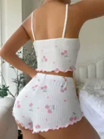 Cherry Blossom Shorts & Cami Set Back