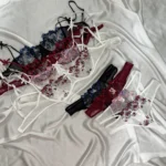 Embroidery Mesh Bra & Panty Lingerie Set - Bespose