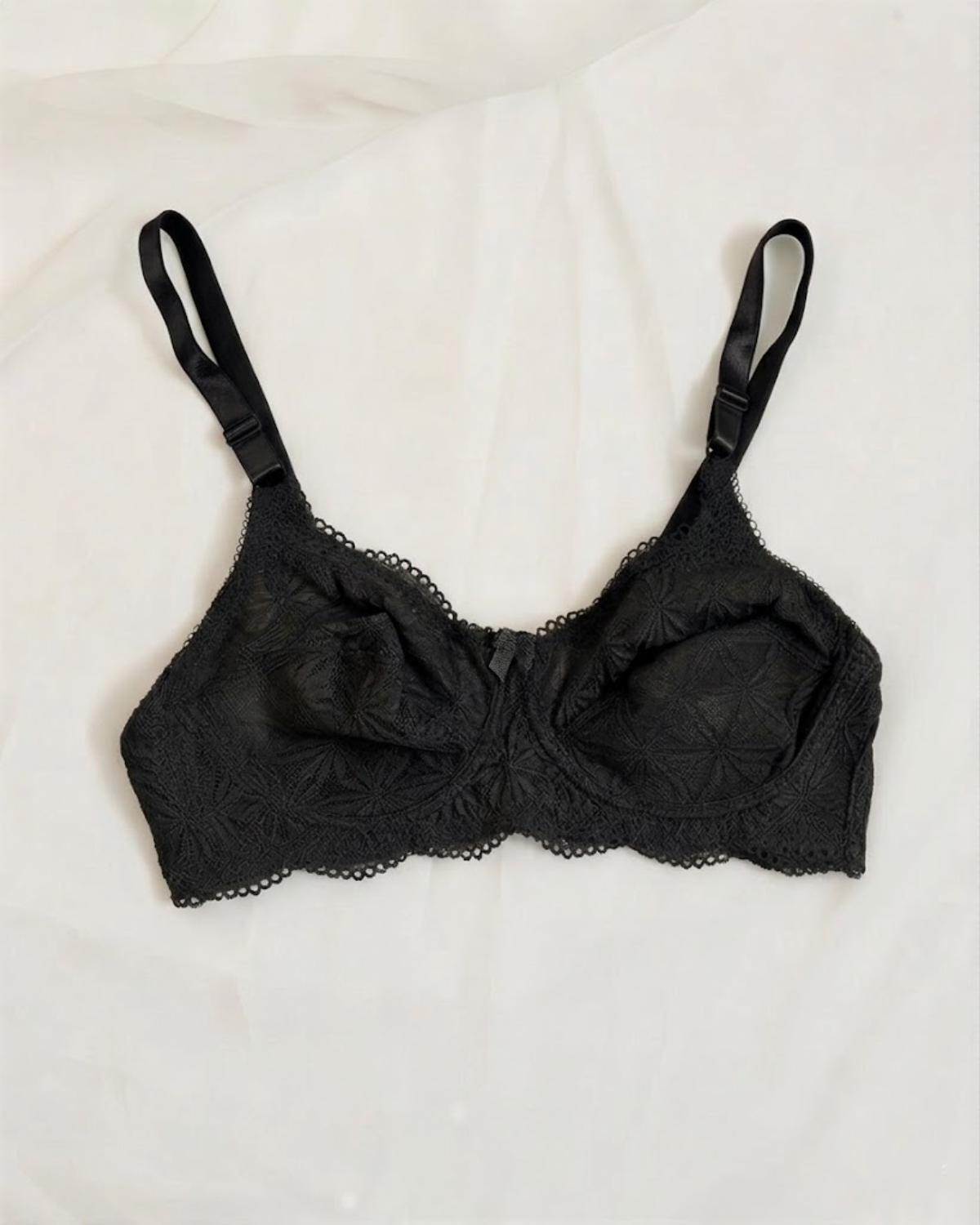 Net Non Wired Daily Wear Bra - Black