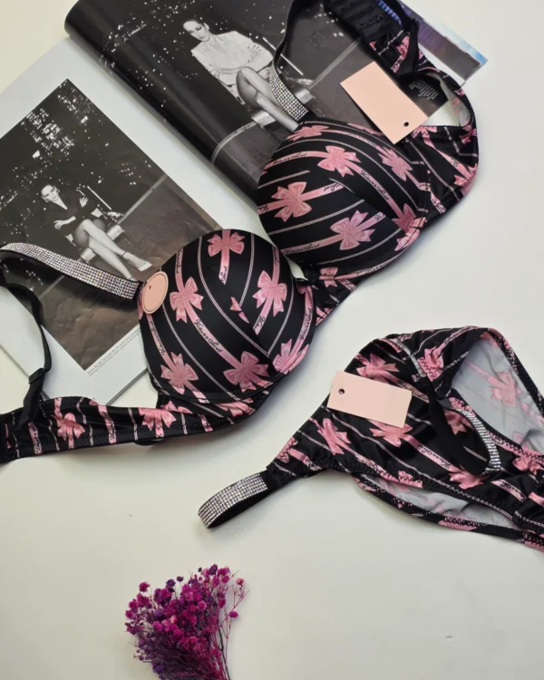 Premium Victoria's Secret Bra And Panty Set - Black And Pink