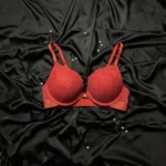 Red Chanvie Leen Lacy Padded Push Up Bra - Bespose