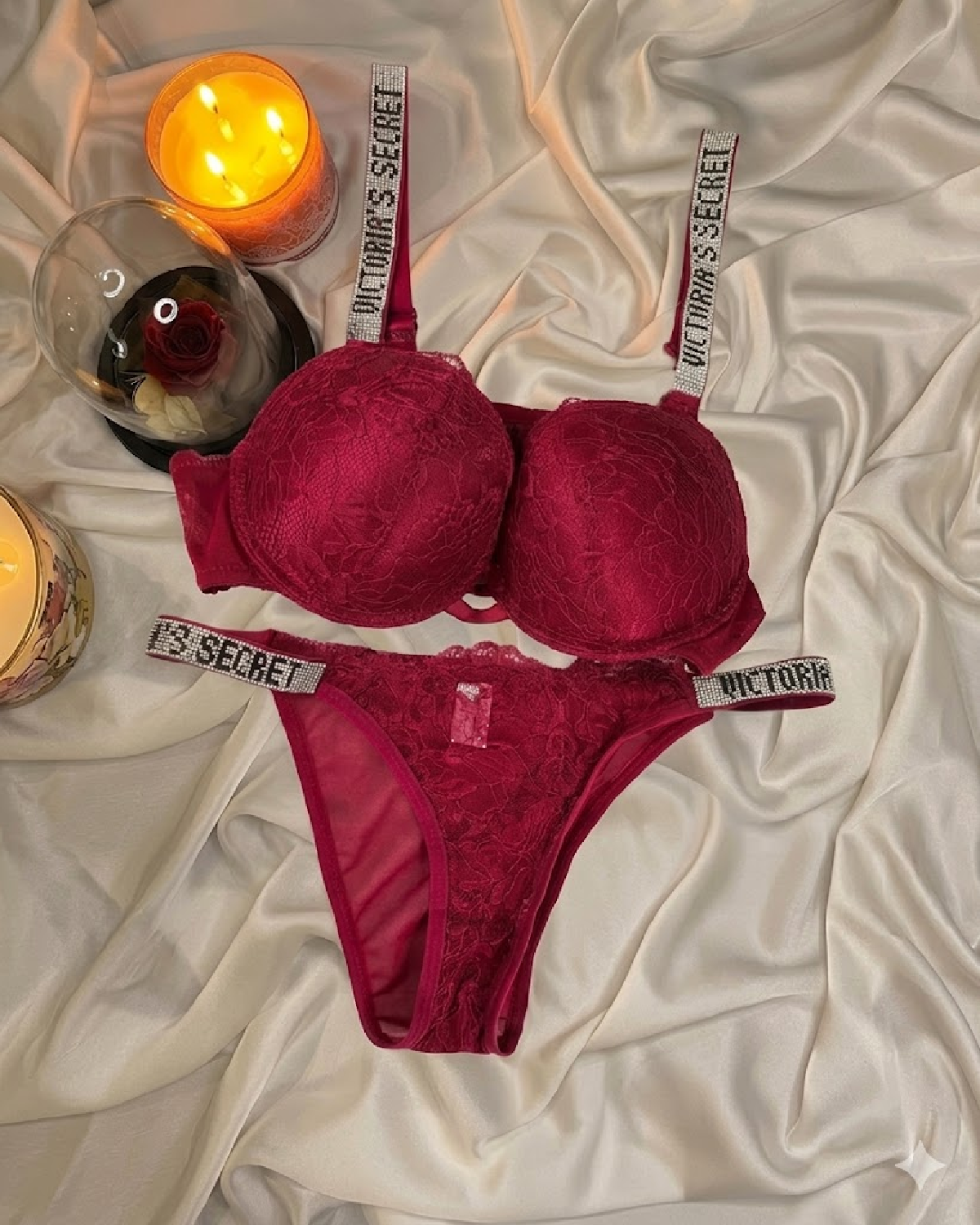 Red VICTORIA SECRET Bra And Panty Set