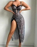 Shop The Tiger Print Long Nighty Dress