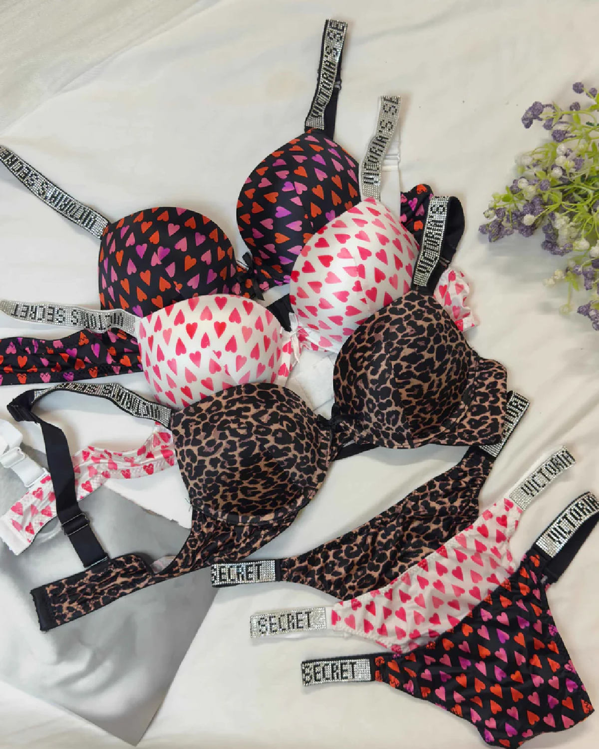 Victoria's Secret Hearts Bra And Panty Set